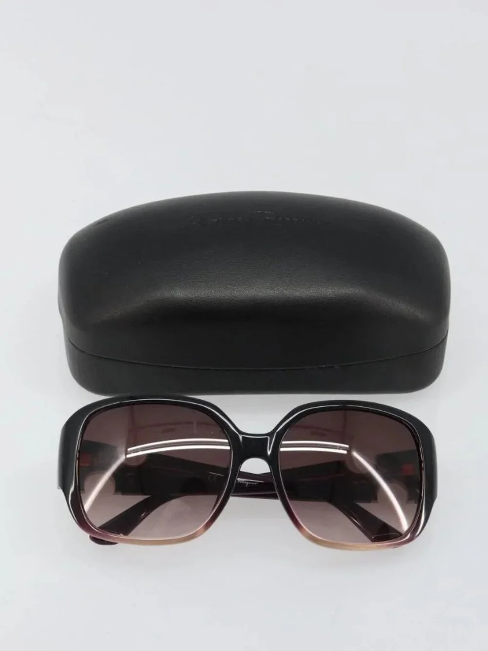 Salvatore Ferragamo Gancini Sunglasses plastic Purple Auth 180951M